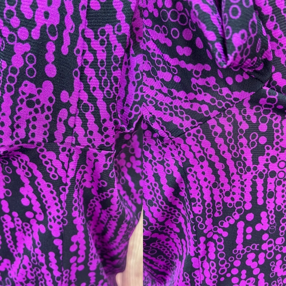 2 I.E. relaxed blue purple black long sleeve lightweight nylon women’s blouse M - Picture 13 of 17